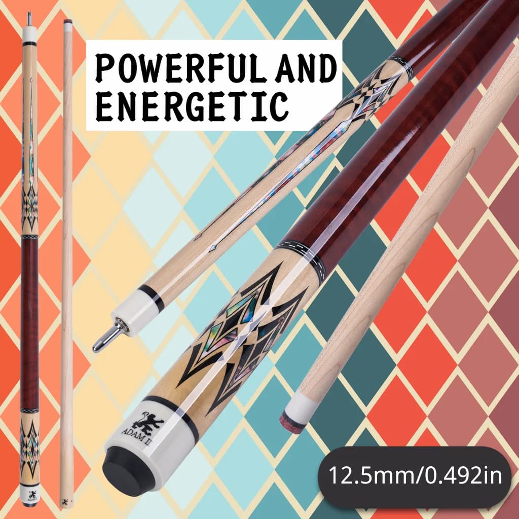 Premium Maple Pool Cue 13mm Tip Quick Release 9-Ball Billiards Durable Grip Precision Control