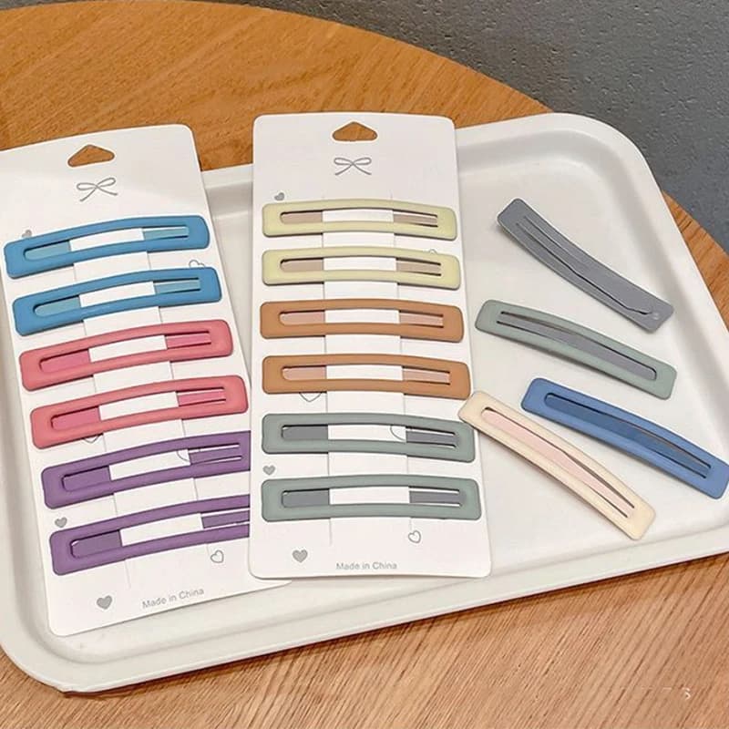 6Pcs Fashion pratico Versatile Morandi Color BB Hairpin Hair Side Clips per accessori per capelli da donna e ragazza