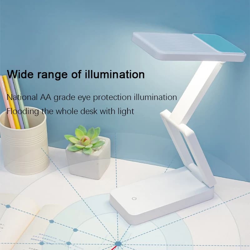LED Desk Lamp Foldable Eye Protection Specification Large Table Lamp Portable for Dormitory High Capacity LED Night Lights
