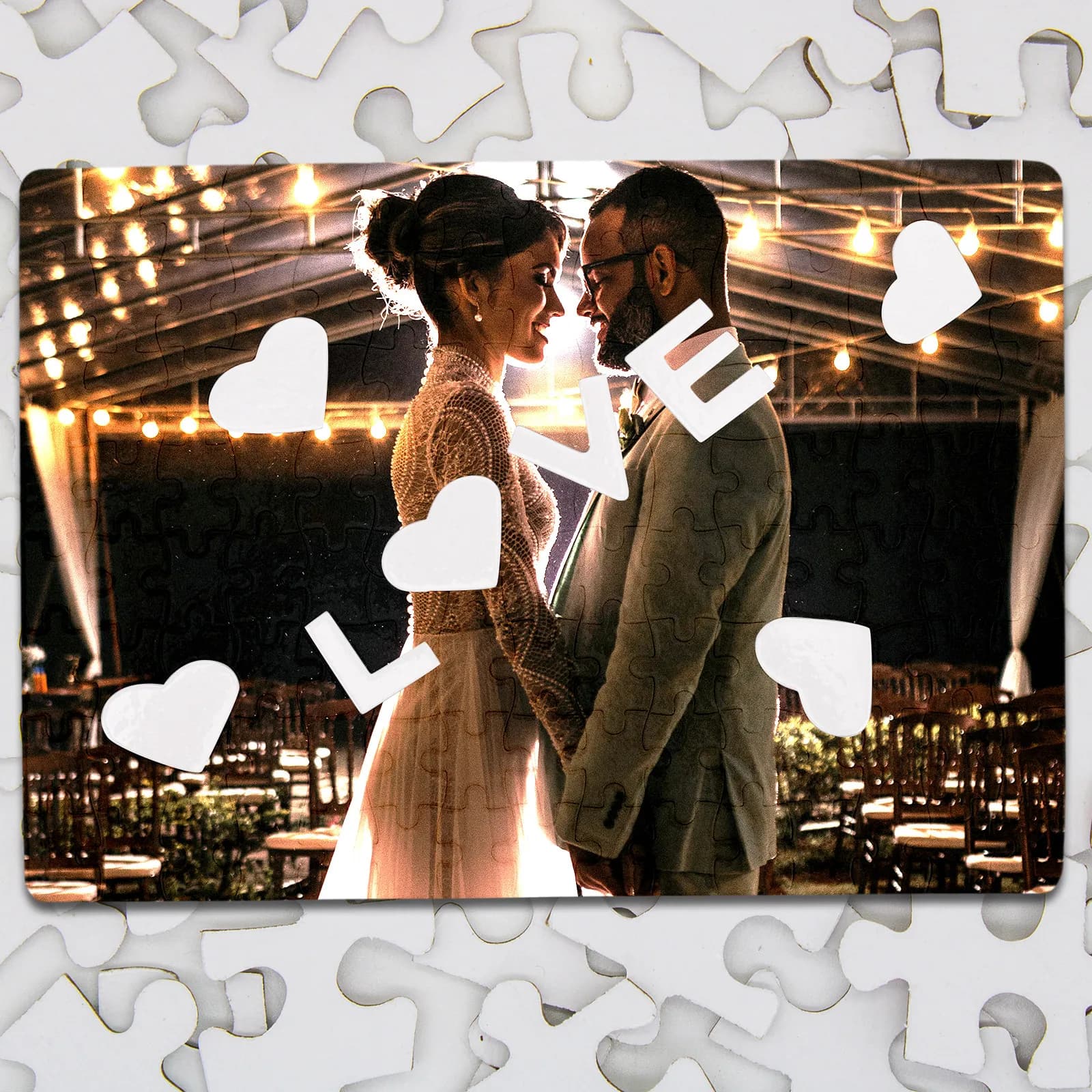 1Set Love Puzzle Sublimation Transfer DIY Blank Jigsaw Puzzle Heat Press Craft for Wedding Birthday Classroom Activity Gift