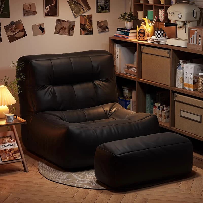 Poltrone a Sacco per Camera da Letto e Salotto, Design Individuale, Chaise Longue Morbida, Poltrone a Sacco con Puff per Dormire, Arredamento per la Casa