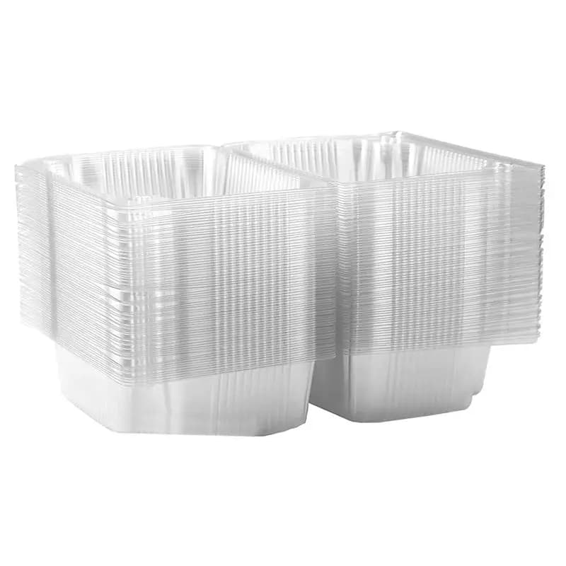 New Shown-100 Pieces Cake Slice Boxes Individual, Cake Boxes For Cake Portions, 7.3 Inch Food Takeaway Containers For Muffin,Sal