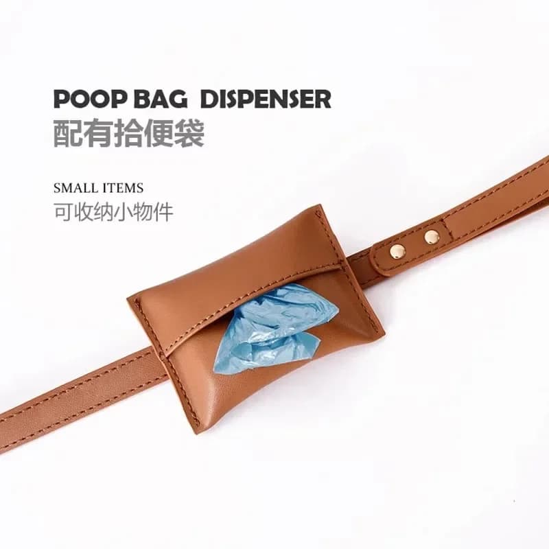 Guinzaglio per cani Borsa da toilette media in pelle per cani da 1,5 m Articoli per animali domestici