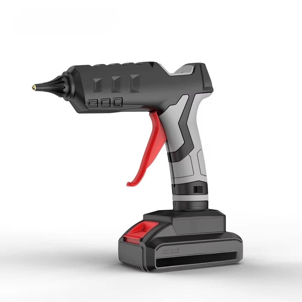 Pistola per colla a caldo a batteria senza fili Strumento di riparazione elettrica fai-da-te con ugello in rame Pistole termiche di grado in materiale plastico