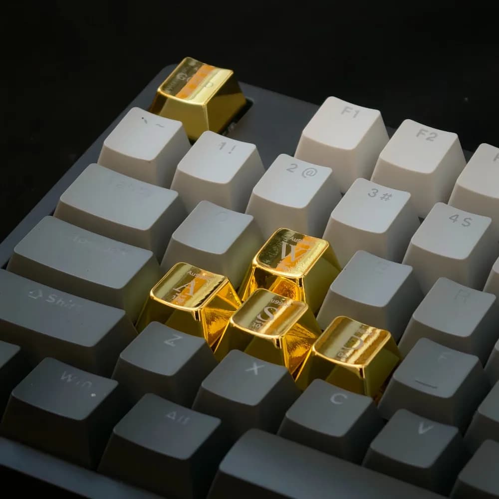 Keycap in Lega di Zinco dal Design Originale, Set di Tasti WASD per Tastiera Meccanica Compatibile con Switch MX