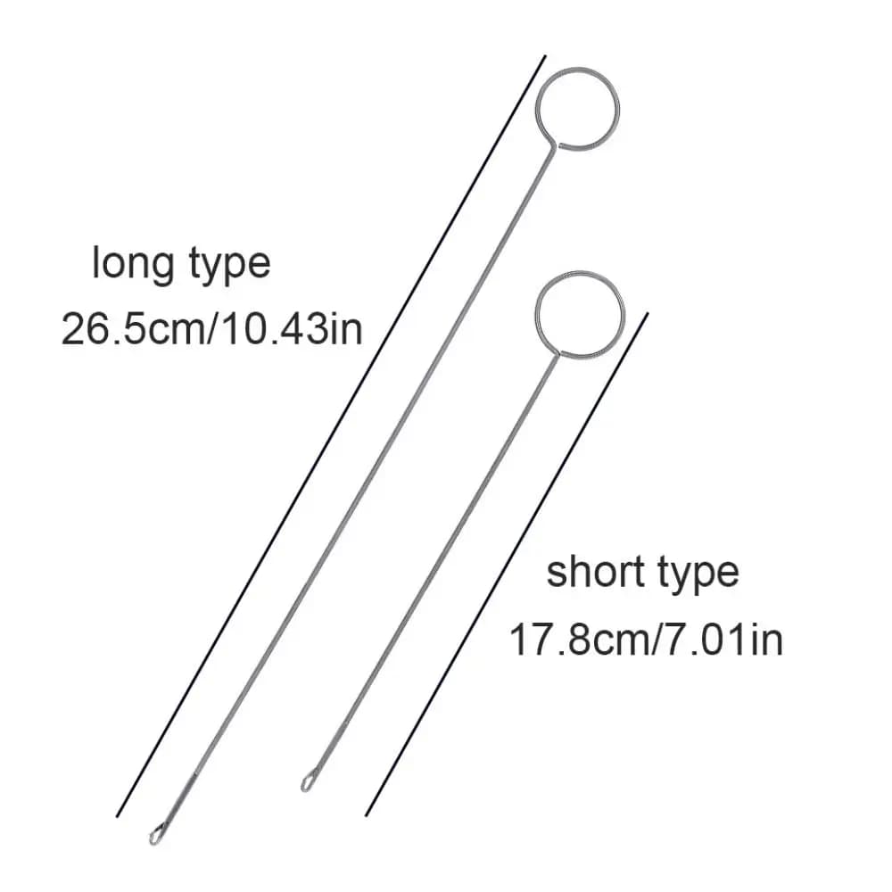Household Stainless Steel for Turning Fabric Belts Strips Threading Device Sewing Loop Turner Hook Fabric Flipper Sewing Tools