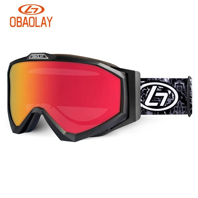 Sport all'aria aperta Neve Occhiali da snowboard Occhiali da motoslitta Anti-appannamento Lenti UV400 Occhiali da sole da sci Occhiali da sci da donna