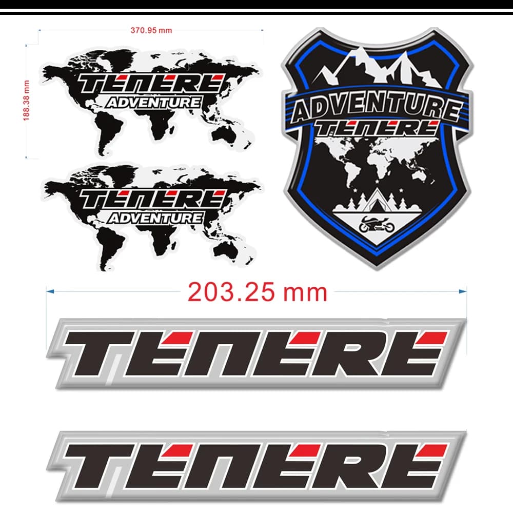 Adesivi Protettivi per Serbatoio e Bagagliaio per Tenere 700 1200 1200XT 1200Z ADVENTURE TOURING SUPER 2019 2018