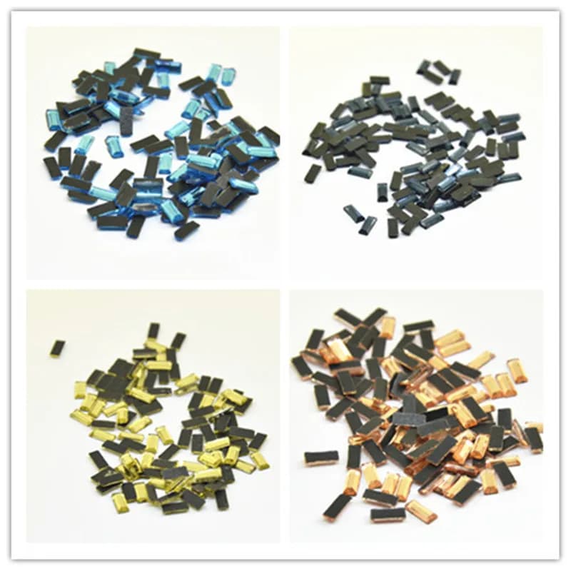 1440 pz/lotto Rettangolo HotFix Strass 2.5x 5/3x7 millimetri di Ferro Sul cristallo del Flatback Hot Fix Pietre Cristalli Colorati per il fai da te Abito Di Lusso