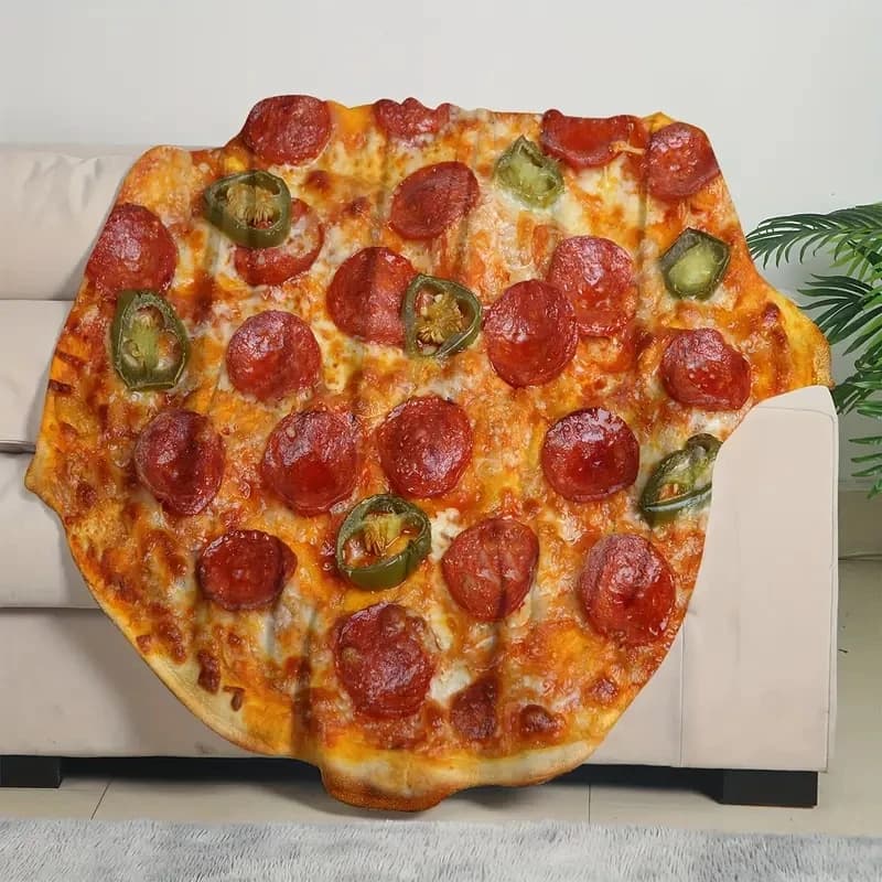 1 coperta in flanella per pizza calda e accogliente: perfetta per viaggi e uso domestico