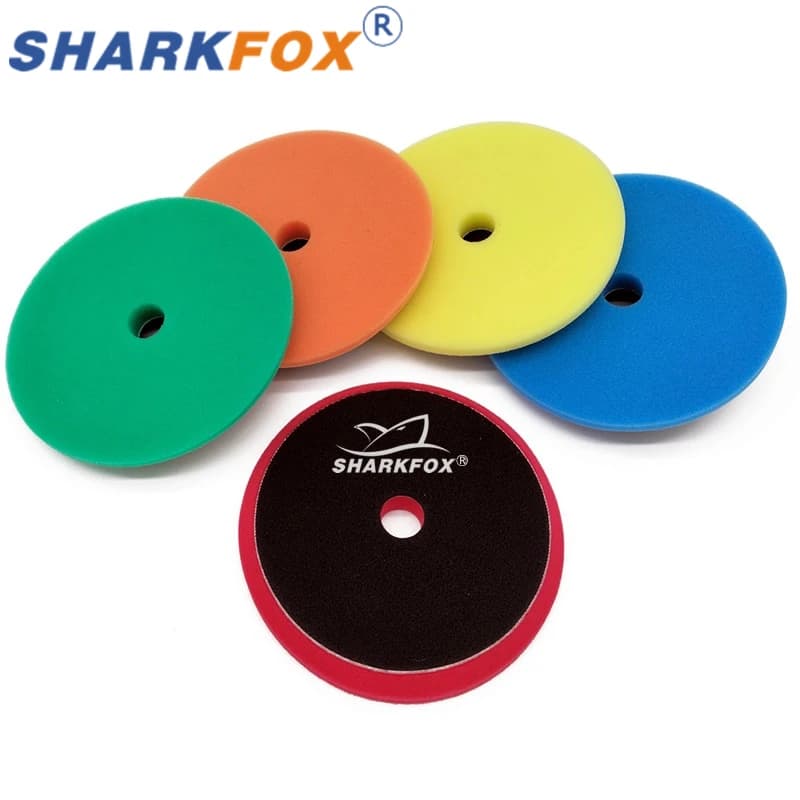 Sharkfox da 5 inch polishing pad in sponge polishing disc polishing pads in smooth foam DA/RO polishing pad for use for car beauty care