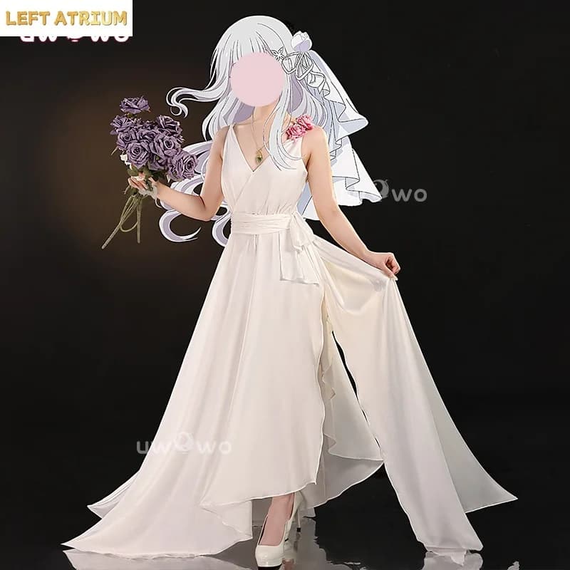 UWOWO Collab Series: Anime Remm Emiliaa Wedding Dress Cosplay Costume S-3XL Halloween Costume