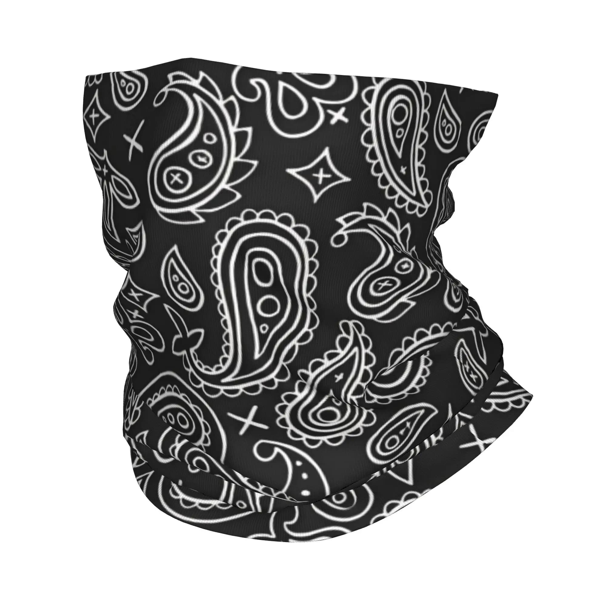 Custom Paisley Bandana Neck Gaiter UV Protection Face Scarf Cover Men Women Floral Pattern Headwear Tube Balaclava