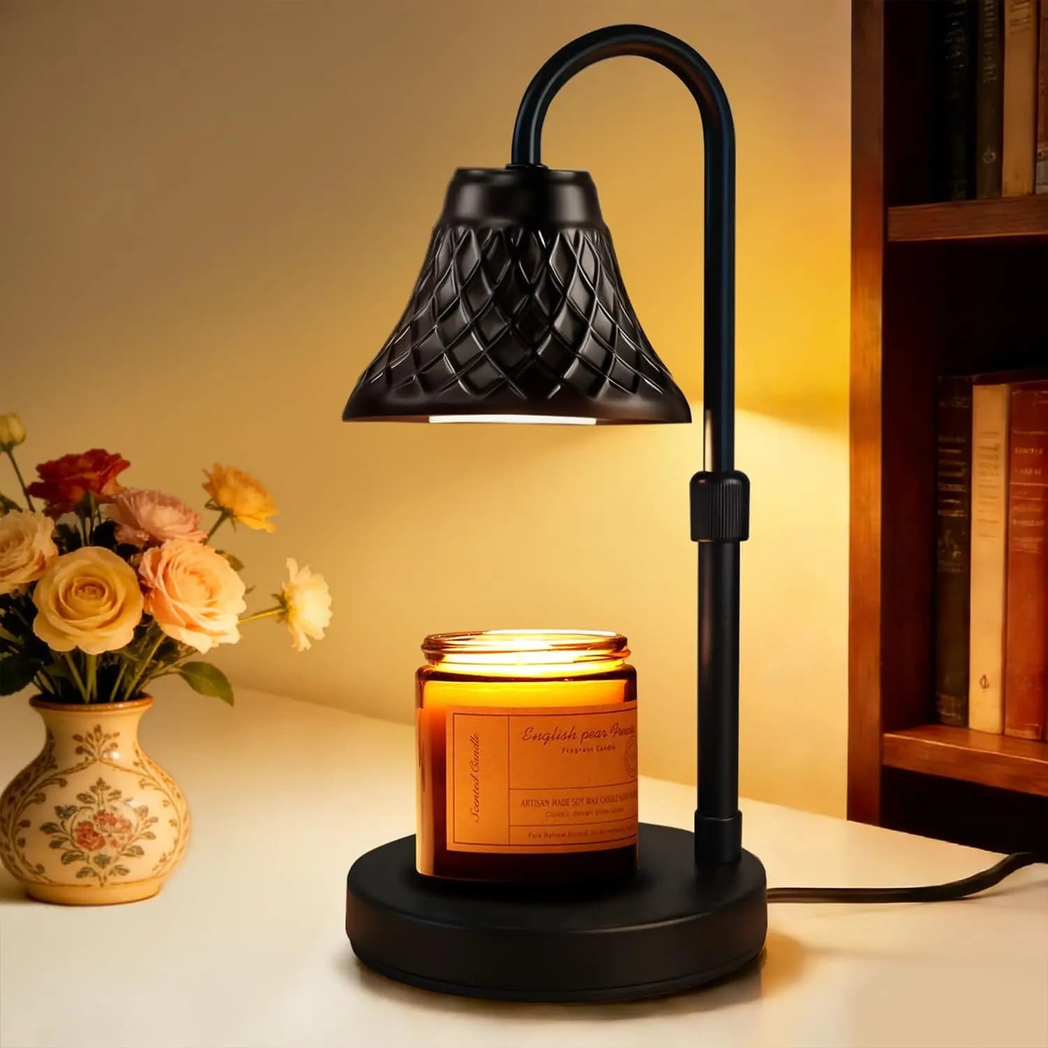 Adjustable Candle Warmer Lamp with Timer, Fits All Candle Jars, 4 Brightness Levels, Gift for Women & Men