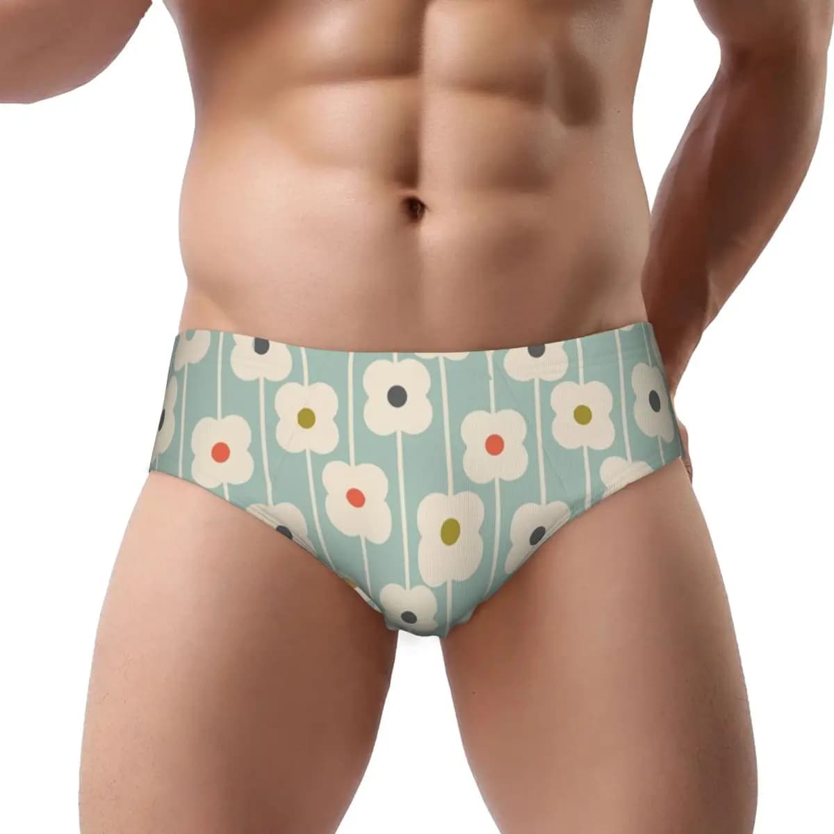 Personalizzato Orla Kiely Abaco Fiori Slip da uomo Mutandine da uomo Comfort Mutande intimo modello scandinavo