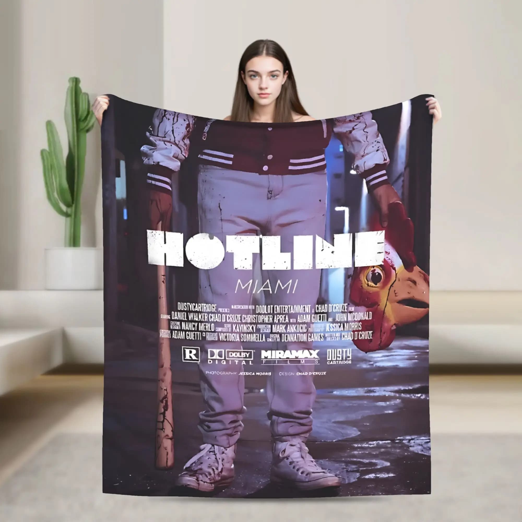 Hotline Miami The Movie Flannel Blankets Warm Soft Throw Blanket for Couch Bed Picnic Fashion Bedspread Sofa Bed Cover