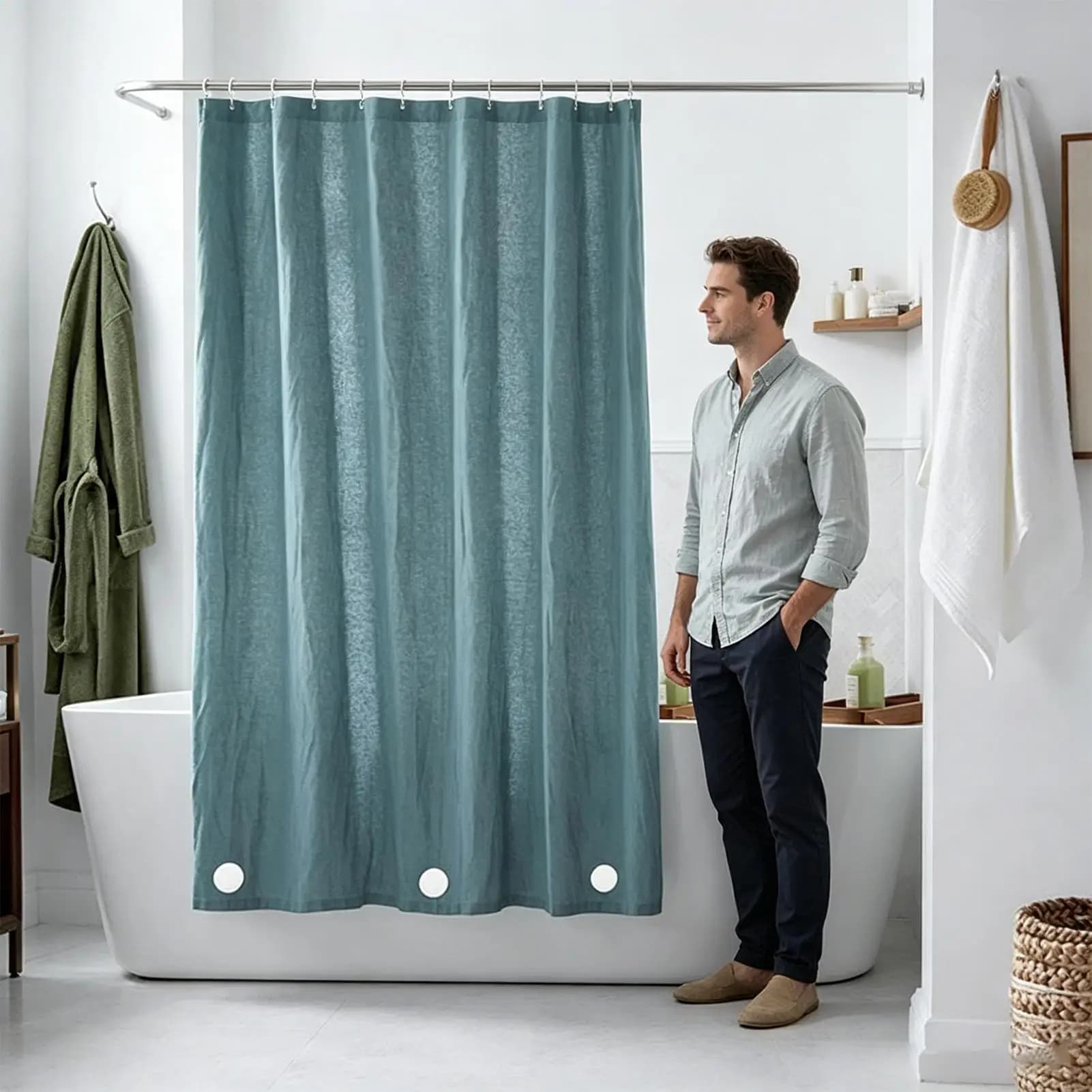 Shower Curtains Weights 8 Pieces Drapery Accessories Magnetic Tablecloth Weights for Homeowner Renter Resident Home Apartment RV