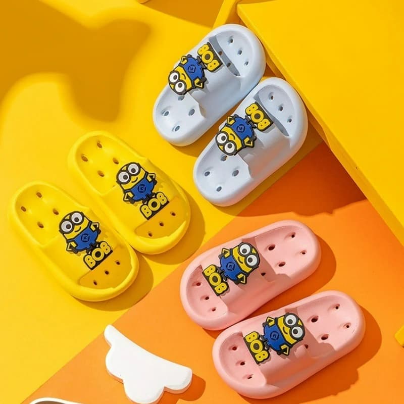 Cute Cartoon Slippers Waterproof Outdoor Beach Shoes Birthday Gift Around Minions Movie.