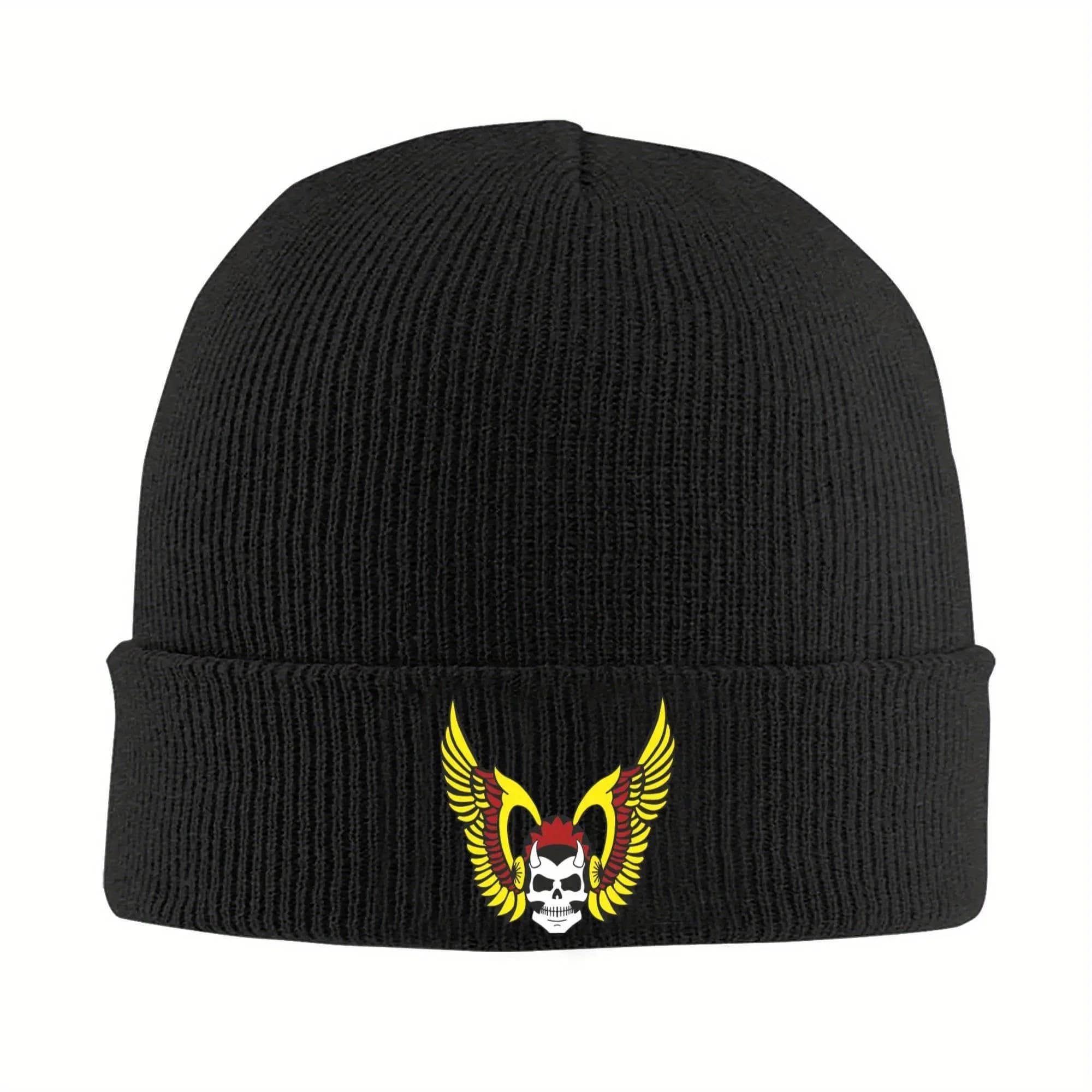 Berretto personalizzato Hell HAMC Angel Beanie Unisex Inverno Caldo Bonnet Homme Cappello di lavoro a maglia Outdoor Sci Moto Club Skullies Berretti Berretti