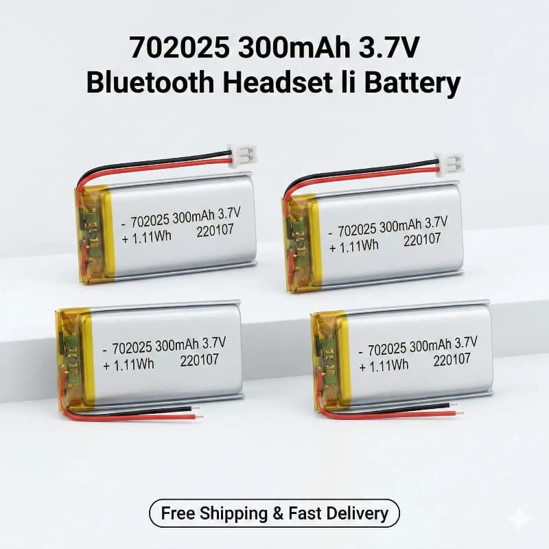 1-10 pezzi 3.7V 300mAh 702025 602025 Batteria ricaricabile ai polimeri di litio per auricolare Bluetooth, altoparlante, smartwatch, purificatore d'aria Li-po