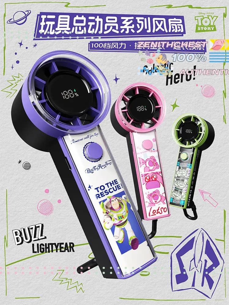 Disney Toy Story Mini Handheld Fan Portable USB Rechargeable Quiet Desktop Outdoor Summer Cooling Essential