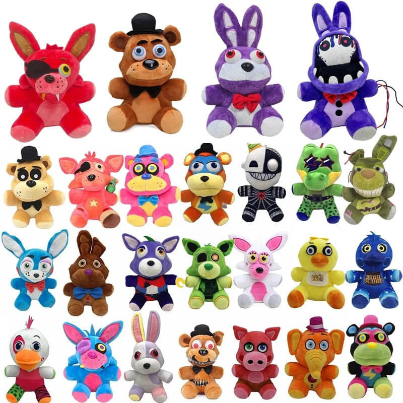 Peluche di Five Nights at Freddy's, Bambole del Gioco Fnaf, Bonnie, Orso, Foxy, Giocattoli Cartoon Imbottiti, Regali di Compleanno e Natale