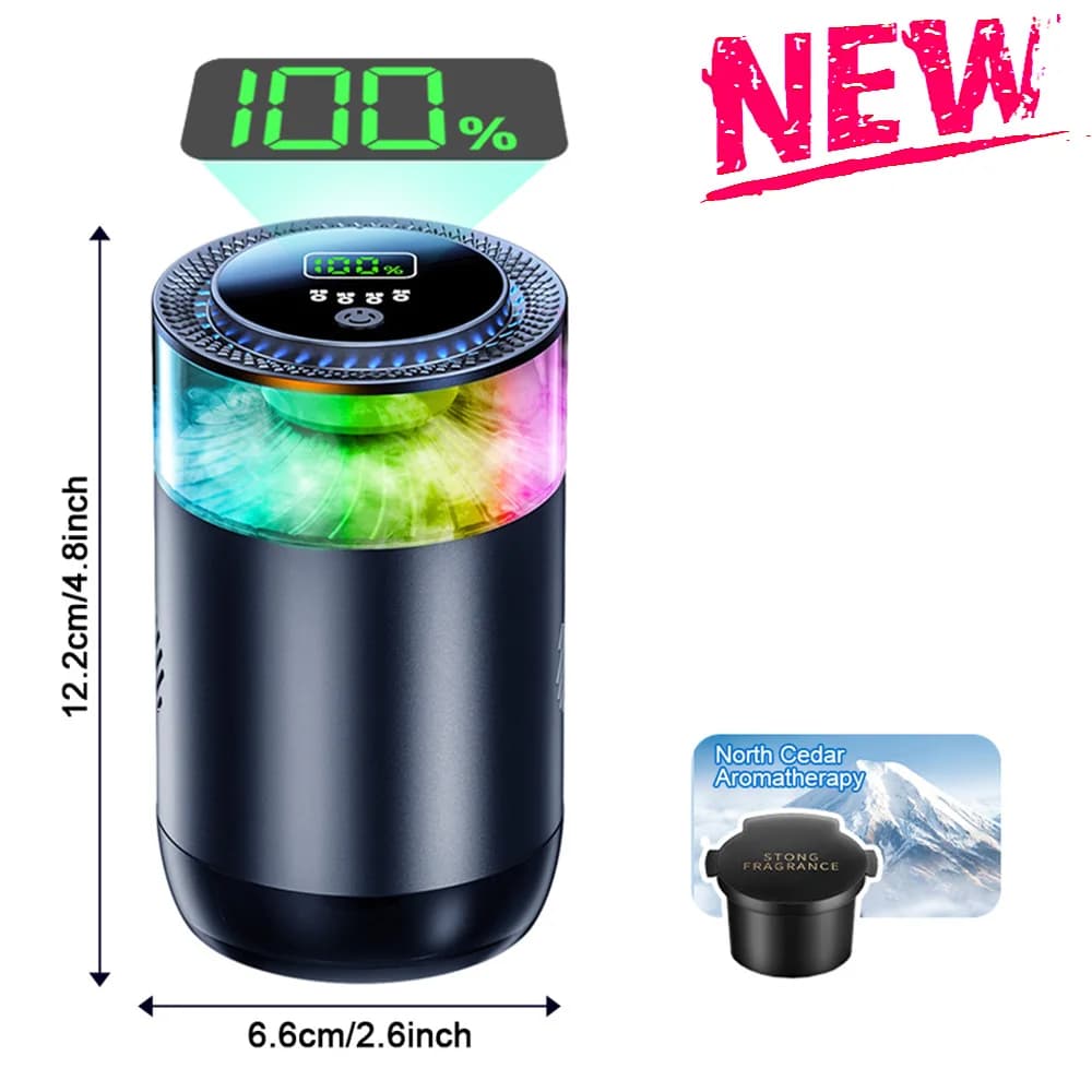 Smart Car Deodorant Flavor Diffuser for Rechargeable Car Cloud Fog with Sound Collection Lamp RGB Light for Automotive Interior