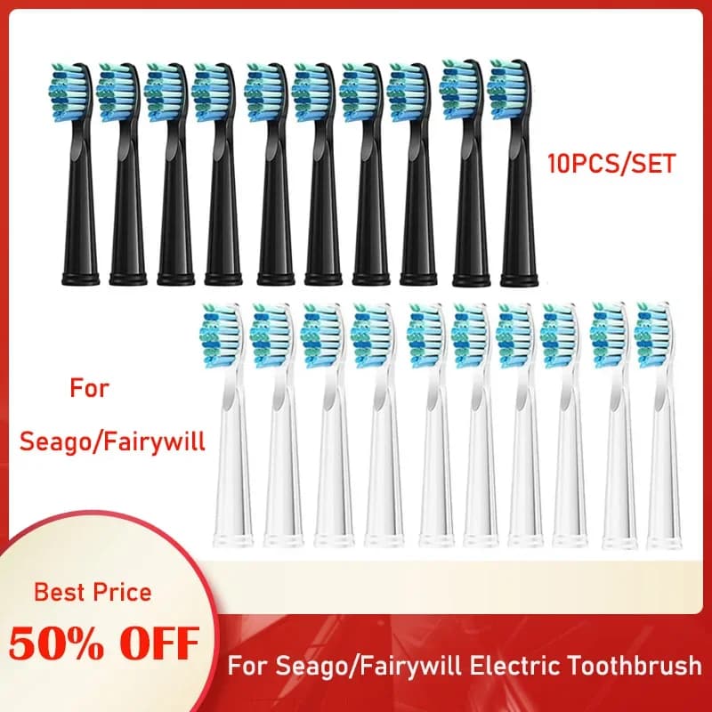 Testina per spazzolino da denti per Seago-507B/908/909/917/610/659/719/910/575/551/548 Spazzolino elettrico Testina con setole Dupont per pulizia profonda