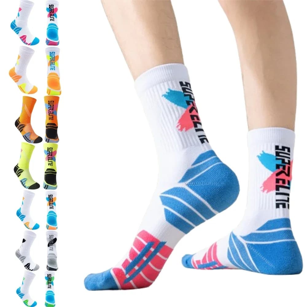1 pair of professional practical sports socks for outdoor sports, cycling socks, racing, trekking, basketball, football