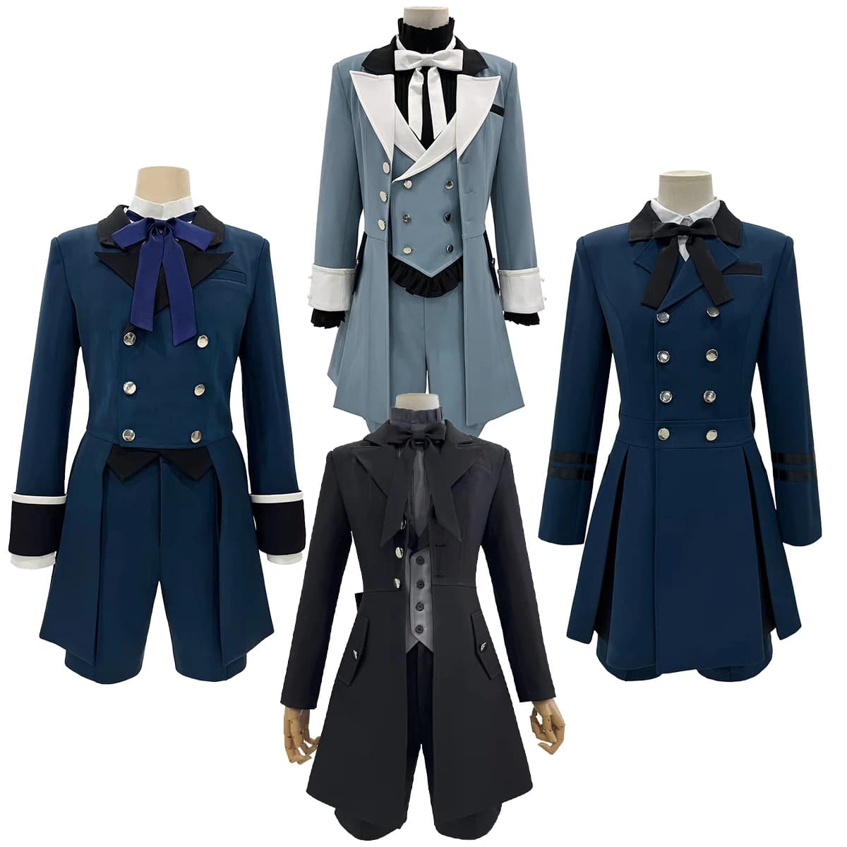 Costume Cosplay di Ciel Phantomhive da HOLOUN, 4 Versioni: Cappotto, Pantaloncini, Camicia, Gilet per Convention Anime, Halloween e Natale
