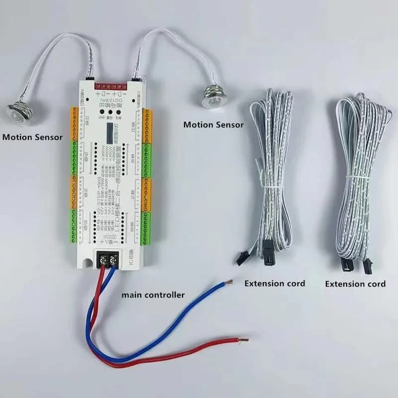 DC 12V 24V Stair LED Motion Sensor Controller Box 32 Channels Indoor PIR Night Light Dimmer For Stairs Flexible Led Strip