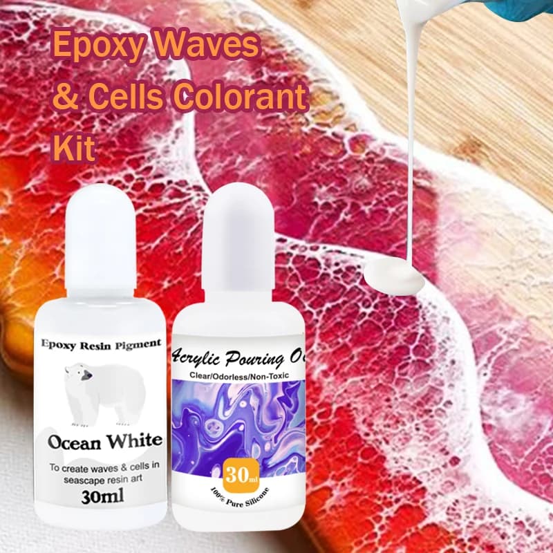 Set combinato di pigmenti per infusione acrilica e resina epossidica (30ml/1.01oz + 30ml/1.01oz), ideale per la creazione artistica e facile da usare.