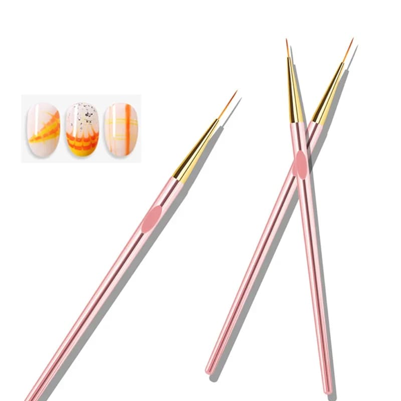 3 pezzi pennelli per nail art strisce francesi punte 3D strisce di linea penna da disegno fai da te pennelli gel UV pittura set di strumenti per unghie manicure