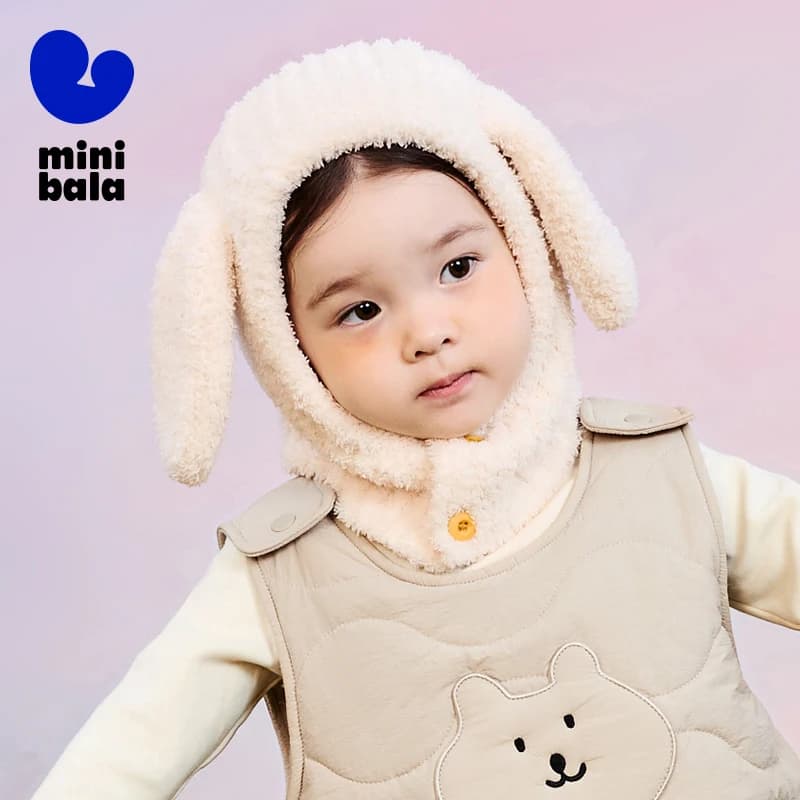 Cappello invernale Mini Bala per ragazze Cappello a cuffia Nuovo in inverno Cappello caldo e traspirante per bambini con protezione per le orecchie e il collo