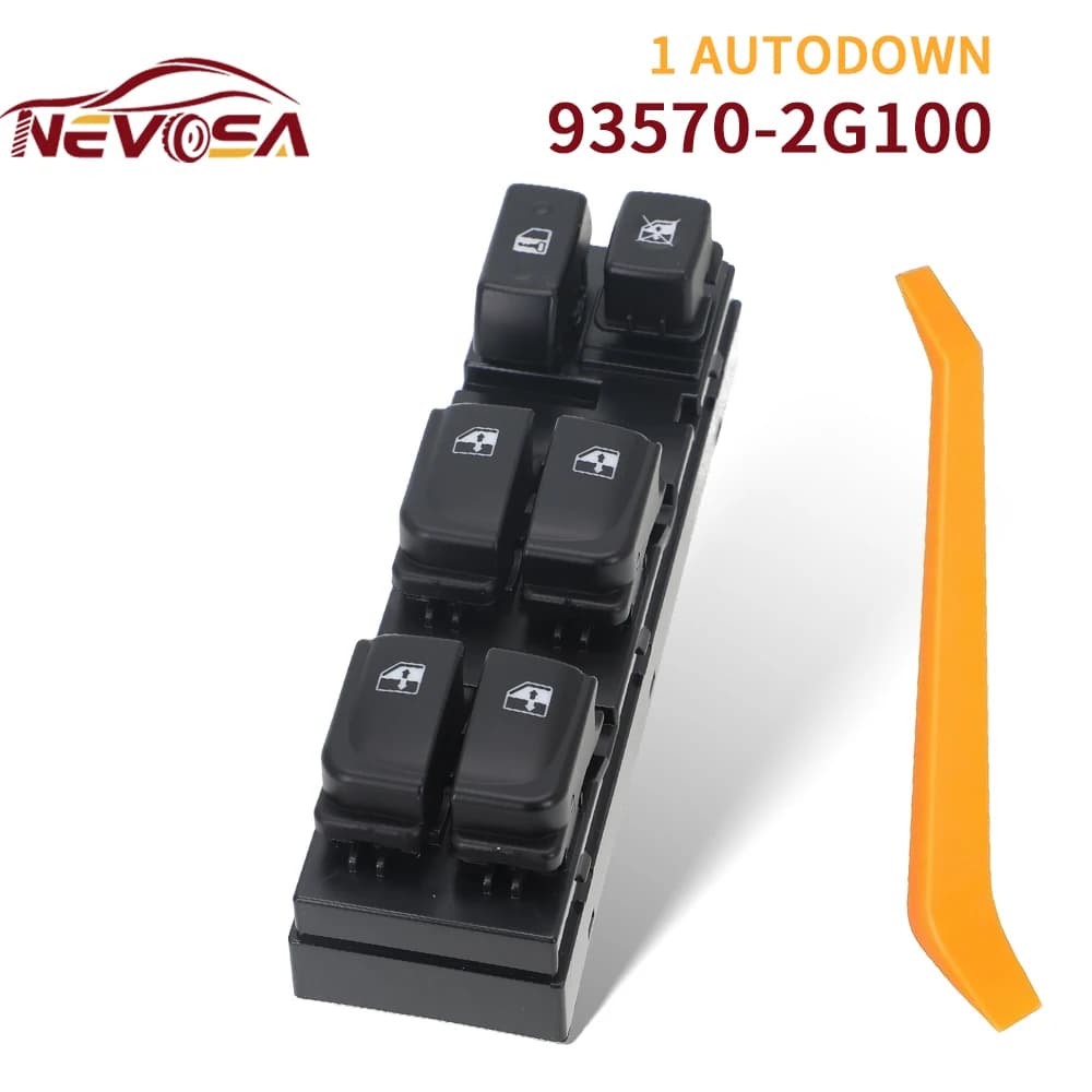 AUTO DOWN Per Kia Optima 2006 2007 2008 93570-2G100 Pulsante di Controllo del Vetro Sinistro Lato Guida Elettrico Finestra Principale Interruttore