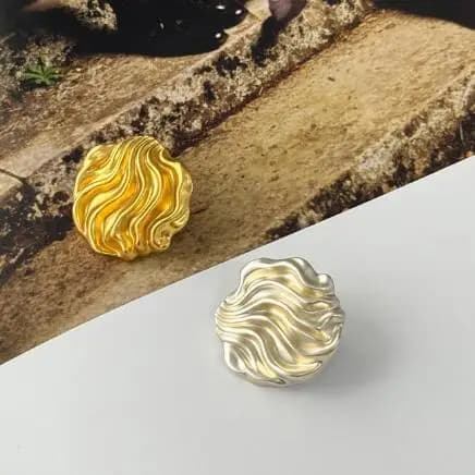 6 pz/lotto Dimensioni: 18mm/23mm Retro semplice Irregolare Bottoni In Metallo Bottone di Moda Cappotto da Donna Kit Da Cucire (KK-3842)