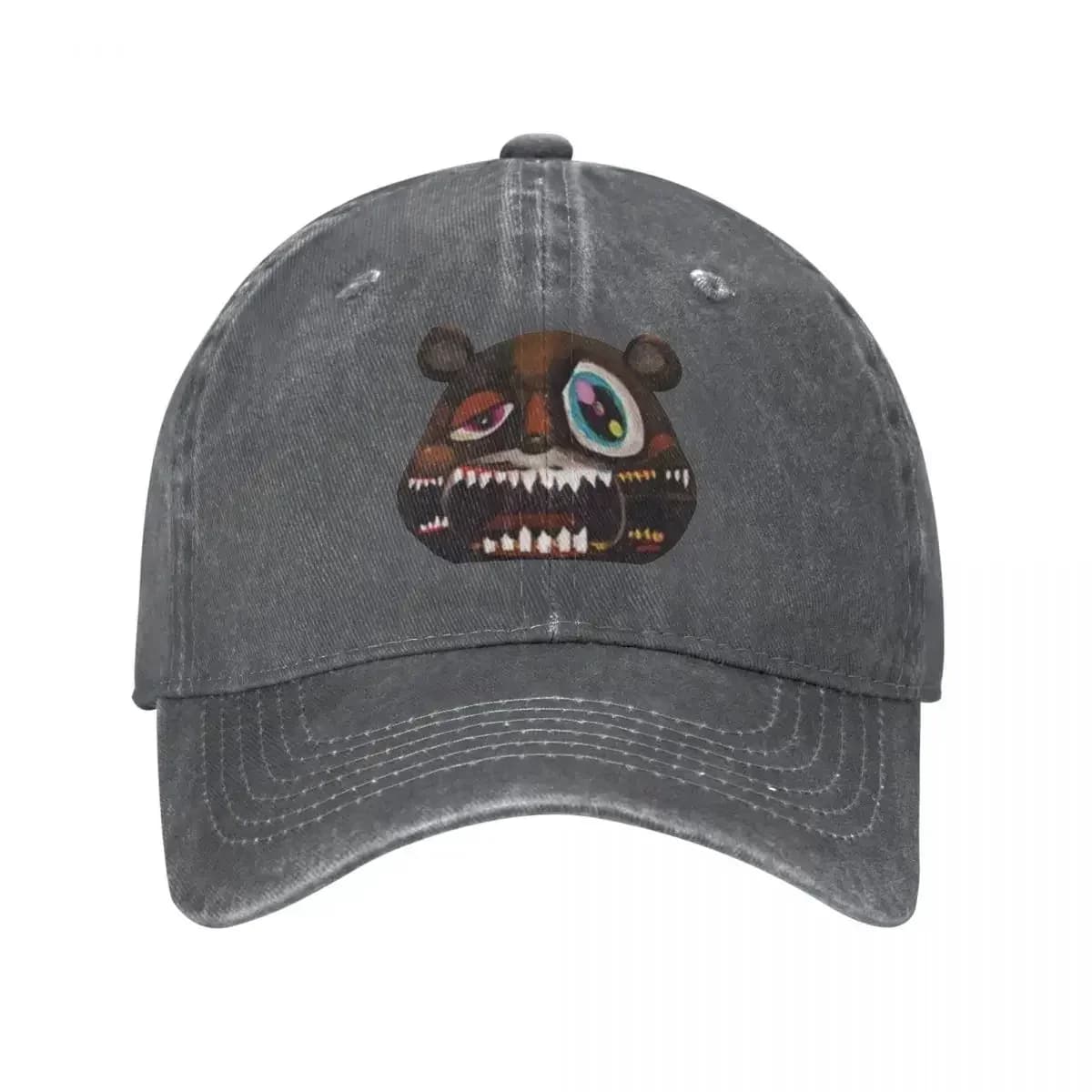 My Beautiful Dark Twisted Fantasy Bear Baseball Cap Retro Distressed Denim Washed Kanye West Sun Cap Men Outdoor Travel Hats Cap