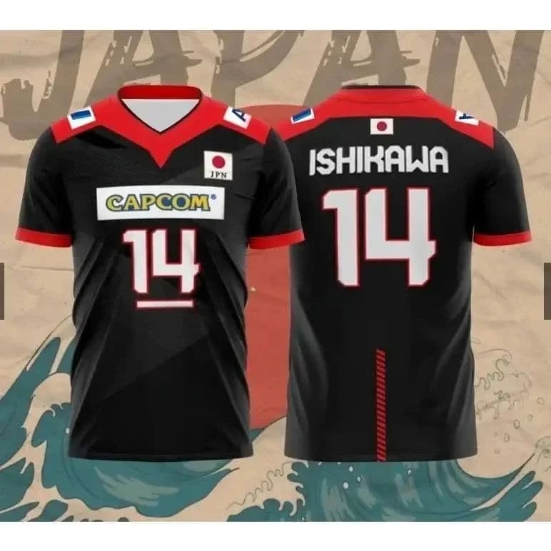 Maglia da Beach Volley Giapponese per Uomo e Donna, R.Takahashi N.21 Ishikawa N.14, T-shirt Sportiva Traspirante ad Asciugatura Rapida