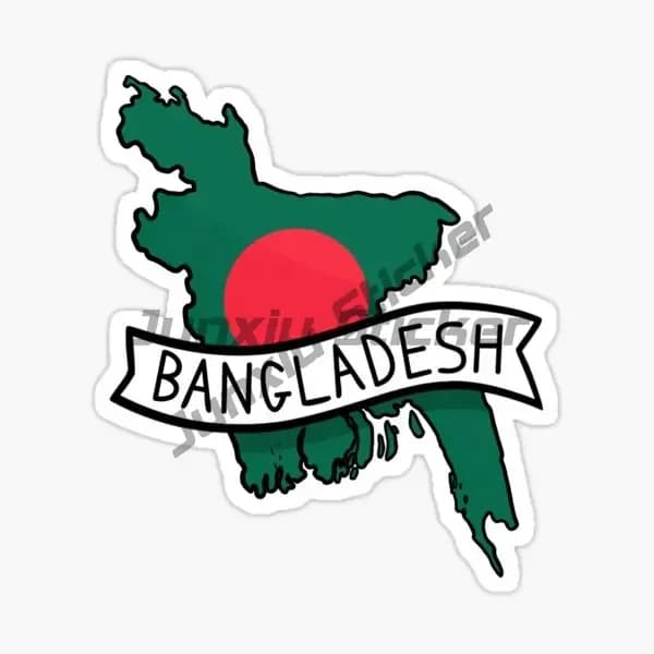 Bangladesh Flag Map Badge Creative Sticker Car Window Motorcycle Wall Table Off-road Helmet Boat PVC Decal