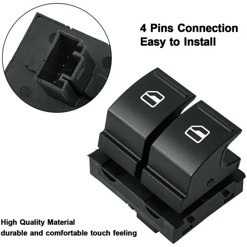 4Pin Interior Auto Switches Parts Electric Window Switch For VW Golf MK5 Caddy 2K Passat B6 Seat Ibiza Leon