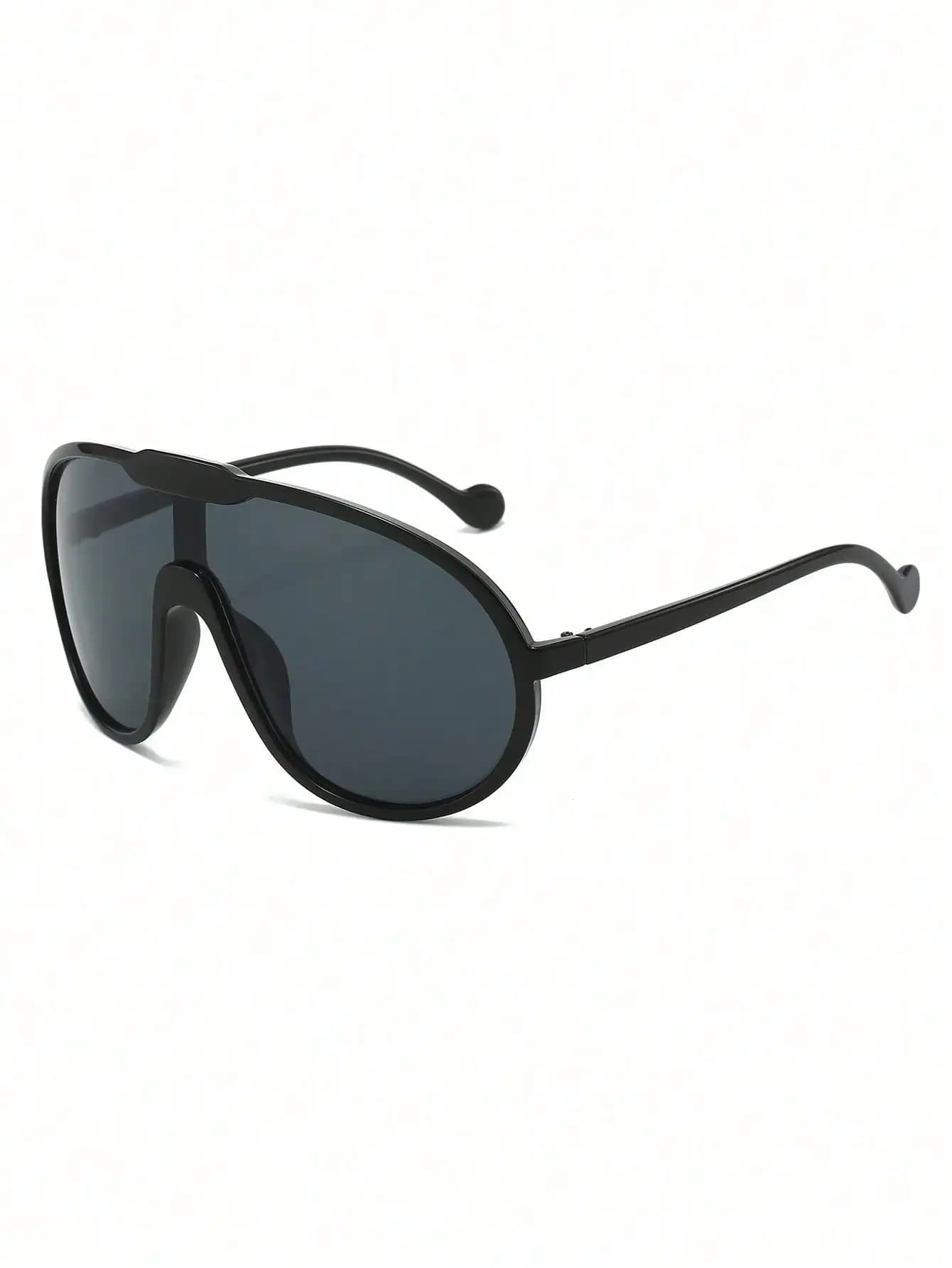 1 pair of women's glasses with black PC frame, with enveloping and oversize design, perfect for everyday use, holidays, school and more.