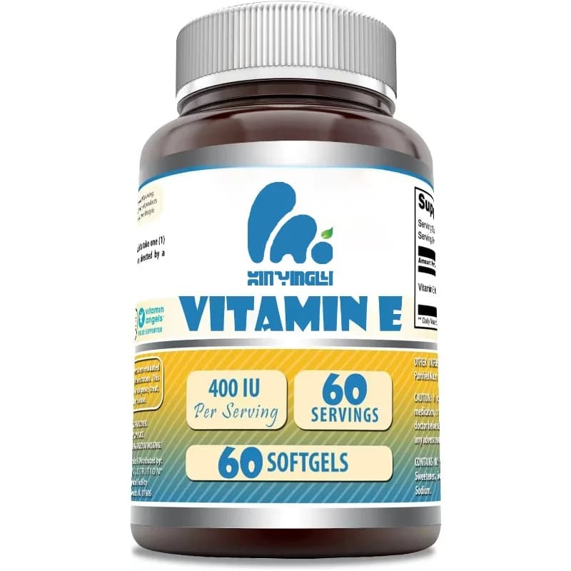 Vitamin E supplement 400 UI per serving | Non GMO | Gluten-free (60 softgel capsules)