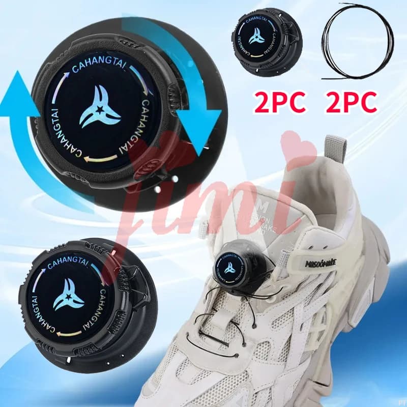 1 paio di scarpe da ginnastica con fibbia automatica in corda metallica lacci girevoli per bambini/adulti senza cravatta lacci per scarpe scarpe con chiusura rapida scarpe da ginnastica