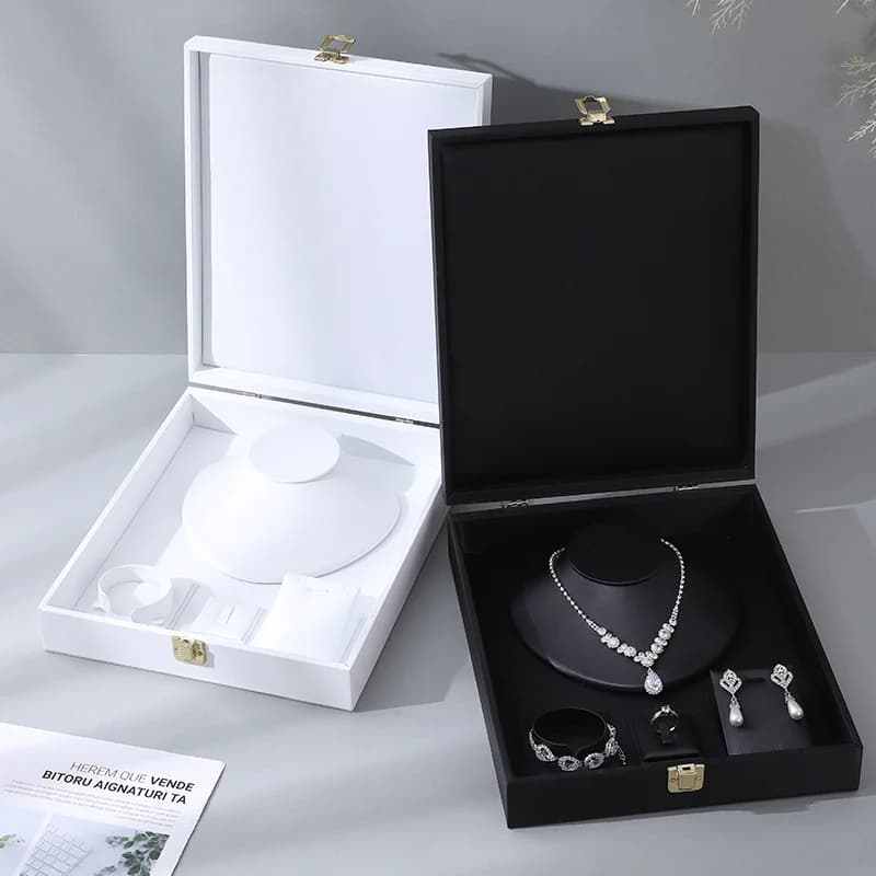 Multifunction Jewelry packaging tray Large Gift Box Necklace Ring Earring Pendant Storage Holder Boxes Kit Display Tray Case