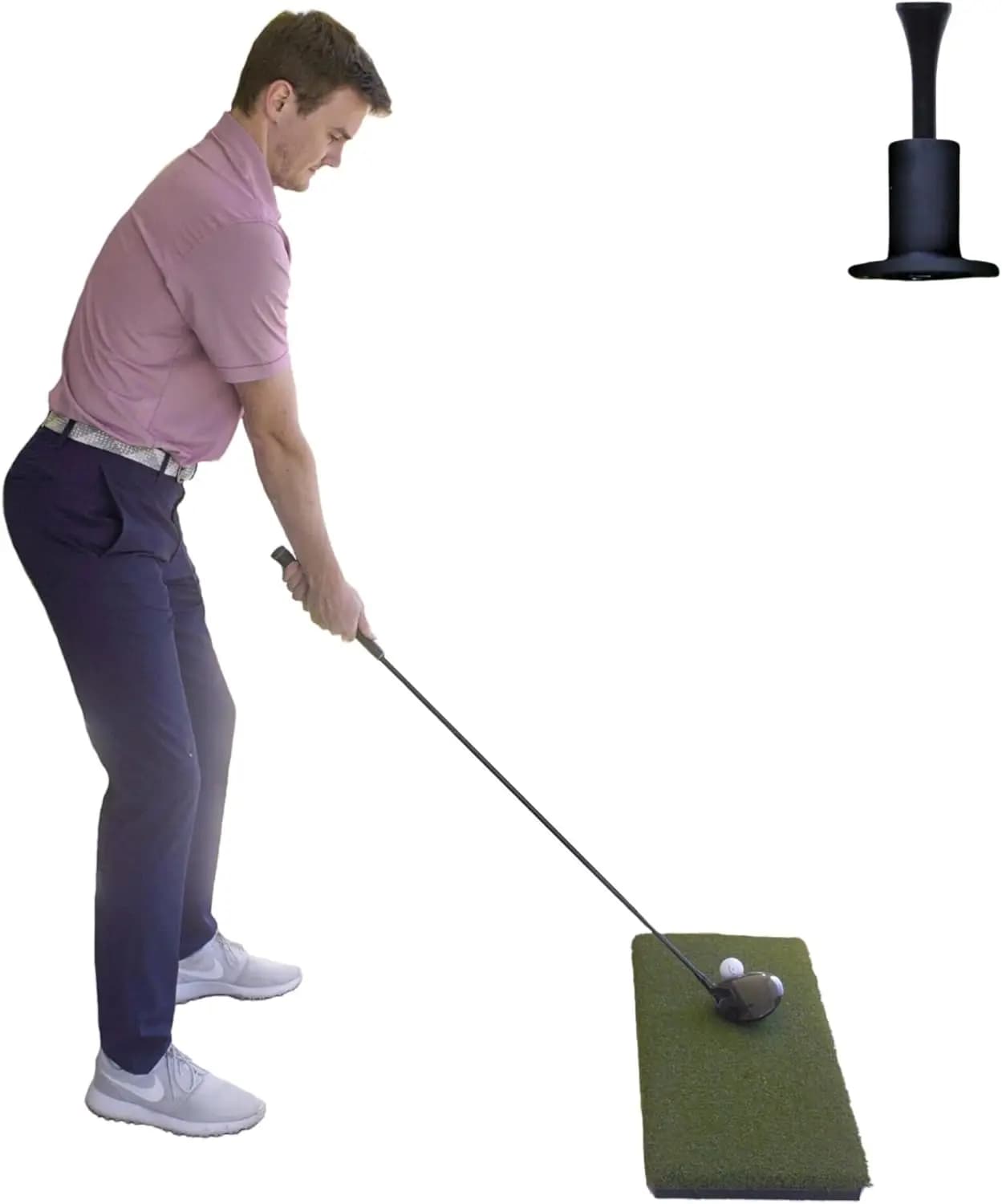 Tappetino da Golf 1'x3' per Tee Reali, Tappetino da Allenamento Resistente, Uso Interno/Esterno