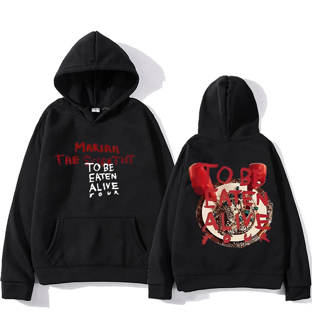 Mariah The Scientist Hooded for Autumn/Winter Gothic Fleece Sweatshirts Long-sleeved Hip Hop Punk Clothes Ropa Mujer Soft Hoody