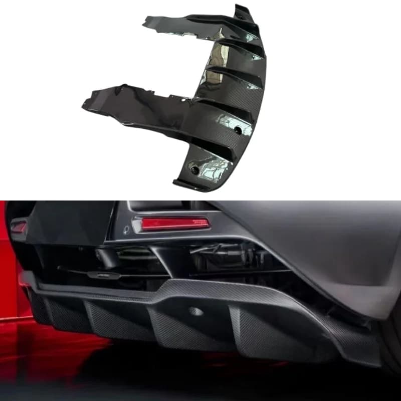 Kit Carrozzeria Diffusore Posteriore in Fibra di Carbonio Stile RYFT Aggiornato per McLaren 720S, Kit Labbro Paraurti Posteriore Leggero e Compatto