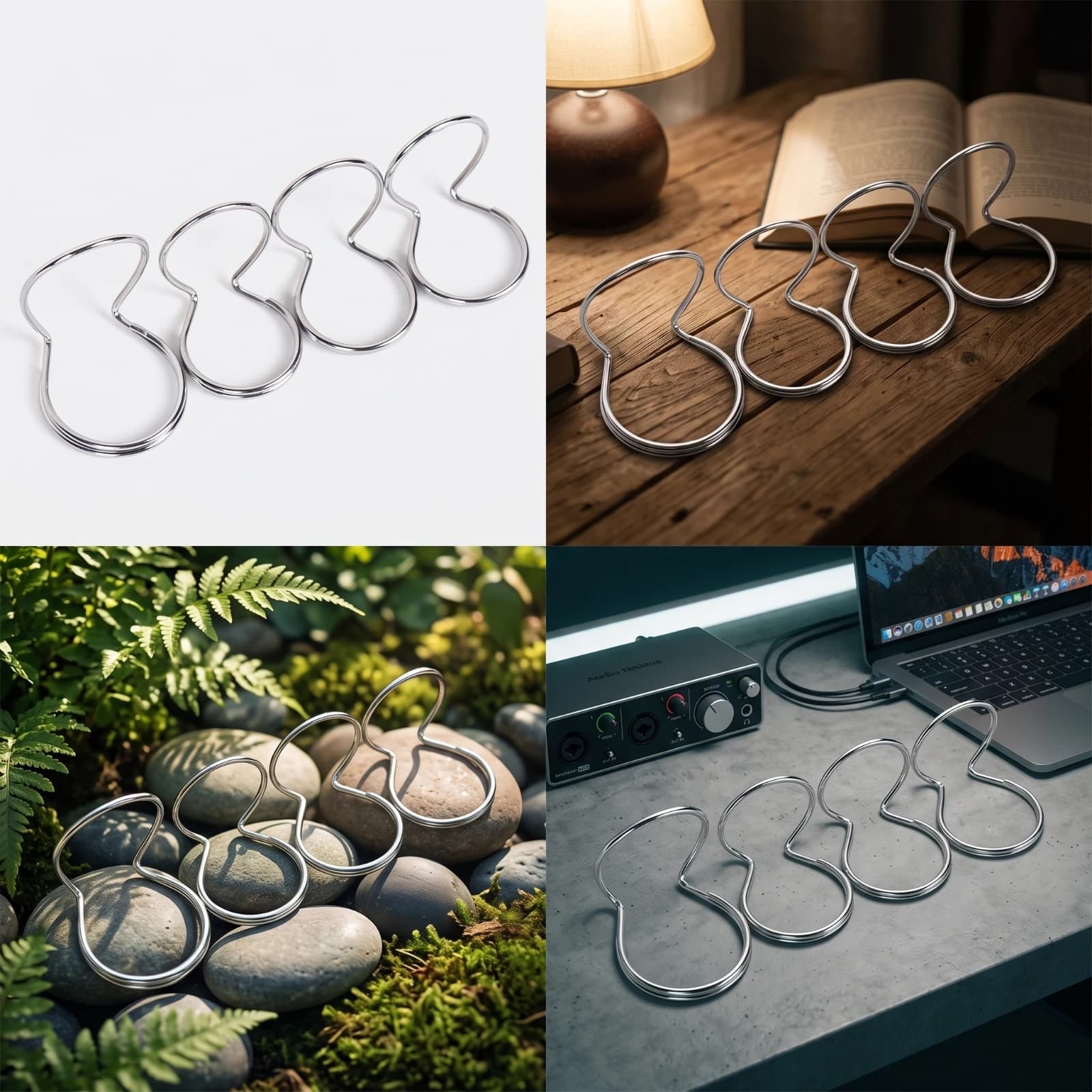 4 Pieces Guitar Finger Picks Lightweight Wire Finger Pick Fingerpicks Compact Fingerpick Reusable for Guitarists