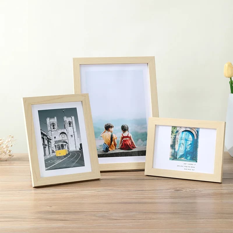 Large Size Wooden Picture Frame Display Stand 8 Inch 10 Inch Framed Art Wall Mounted Photos A4 A3 Hanging Wall Photo Frame