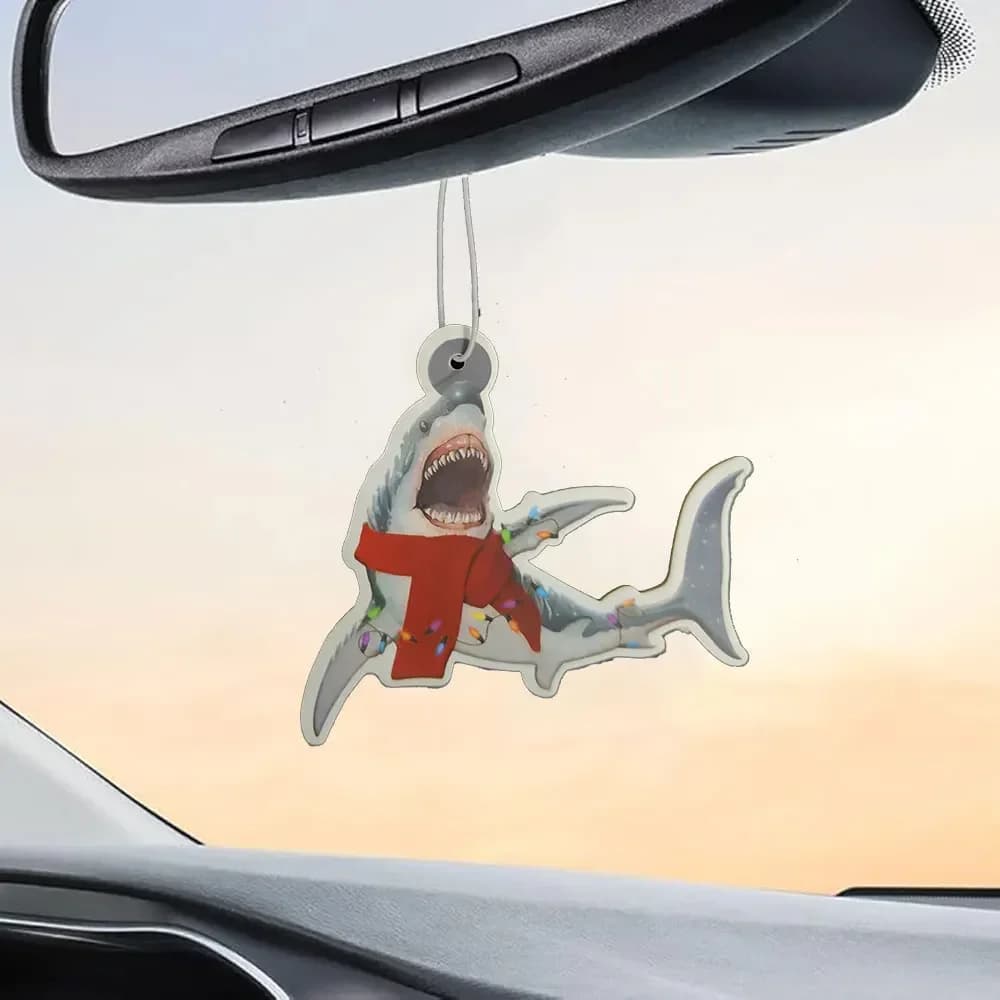 1-3 pezzi natale divertente stile squalo vacanza auto deodorante per auto profumo tappezzeria auto mobili per la casa deodorante per ambienti...